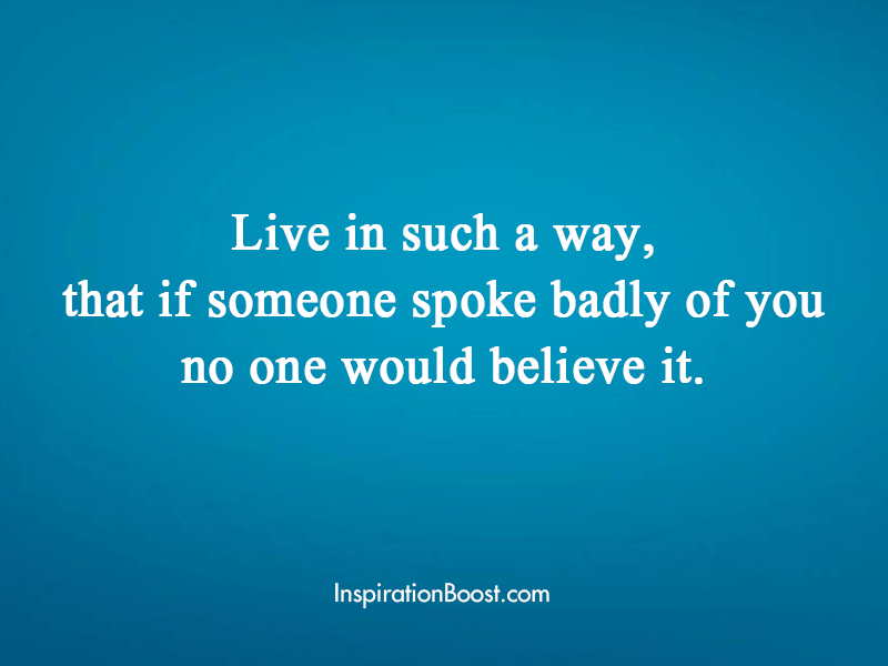 Live in Such a Way