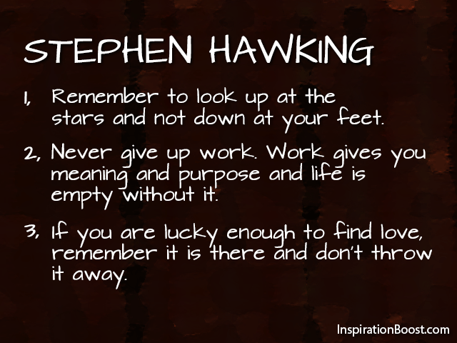 Stephen Hawling reminder quotes