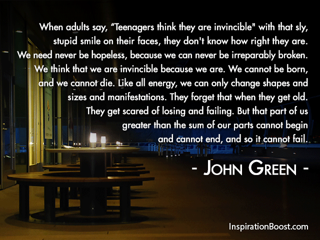 John Green Teenage Life Quotes Inspiration Boost